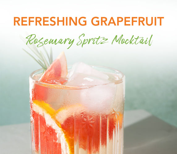 REFRESHING GRAPEFRUIT – ROSEMARY SPRITZ MOCKTAIL